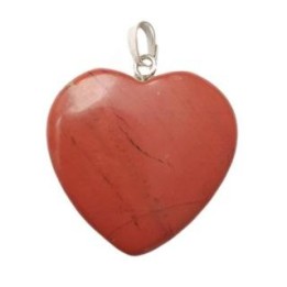 Colgante corazón Jaspe Rojo
