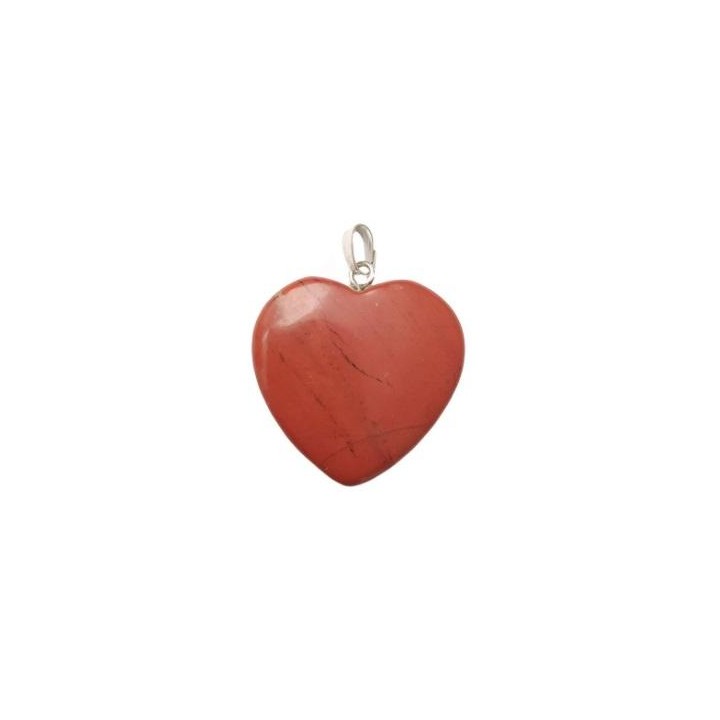 Colgante corazón Jaspe Rojo