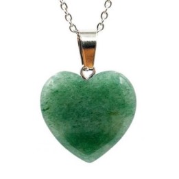 Colgante corazón Cuarzo verde