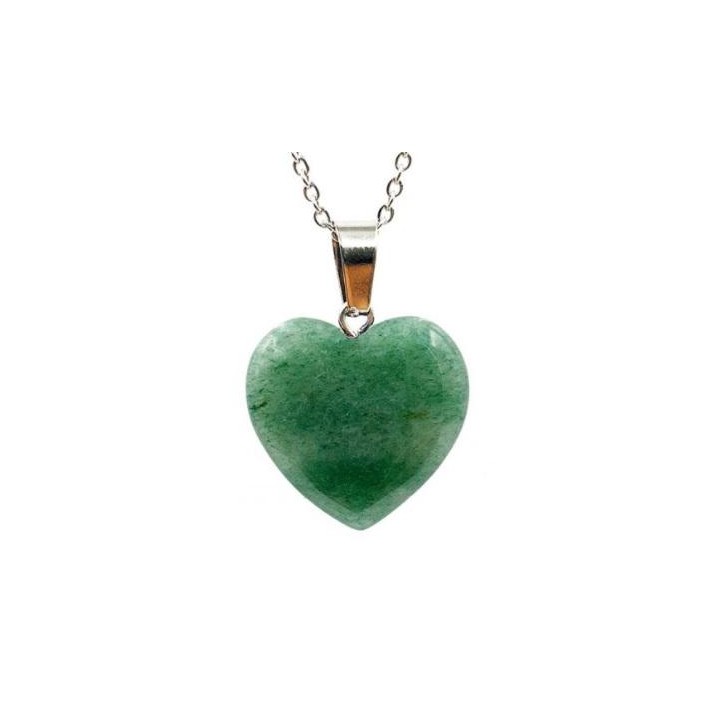 Colgante corazón Cuarzo verde