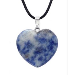 Colgante corazón Cuarzo Azul
