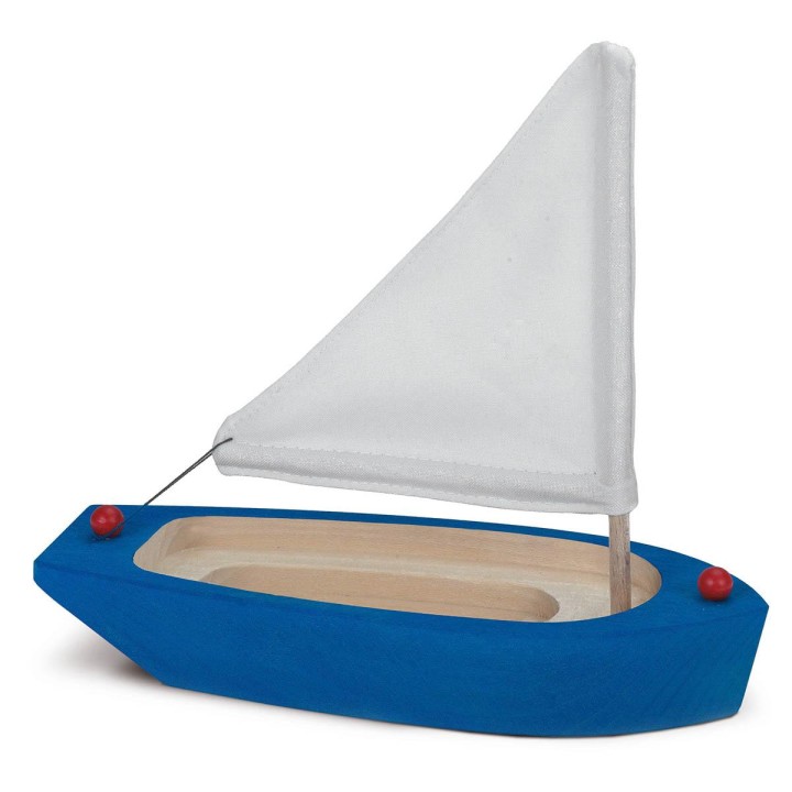 Velero azul de madera