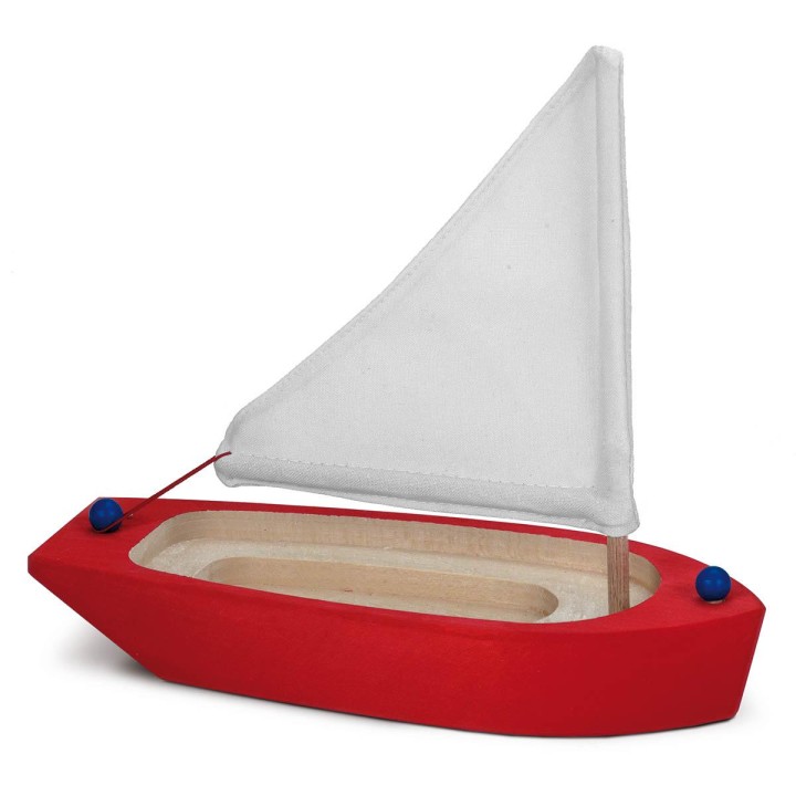 Velero rojo de madera