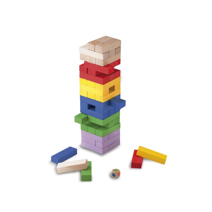 Torre de madera de colores