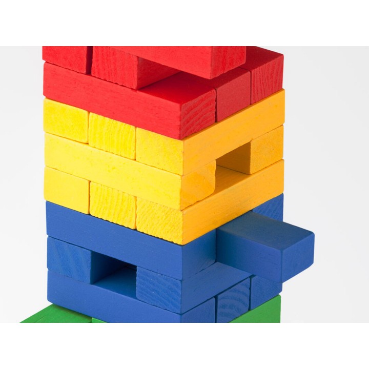 Torre de madera de colores
