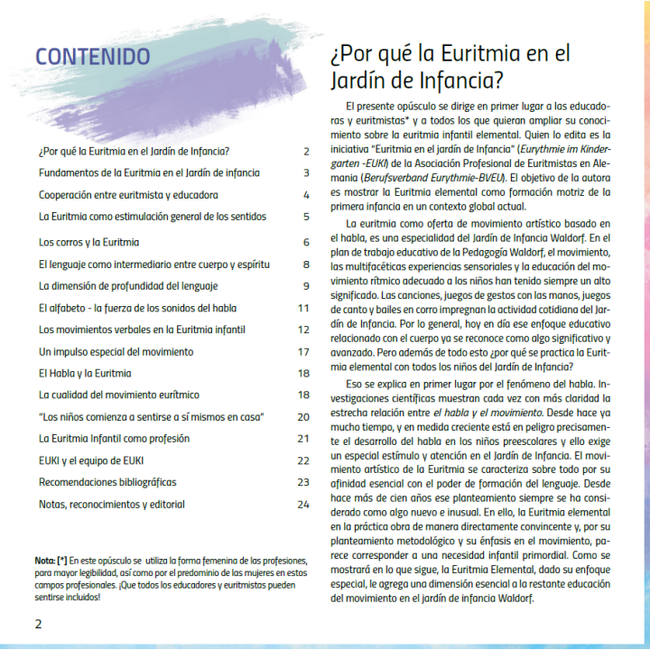 Euritmia elemental en el jardin de infancia