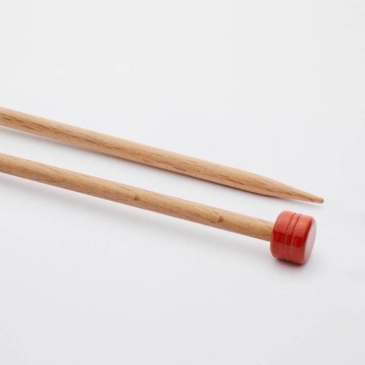 Agujas de punto de madera basix 35cm