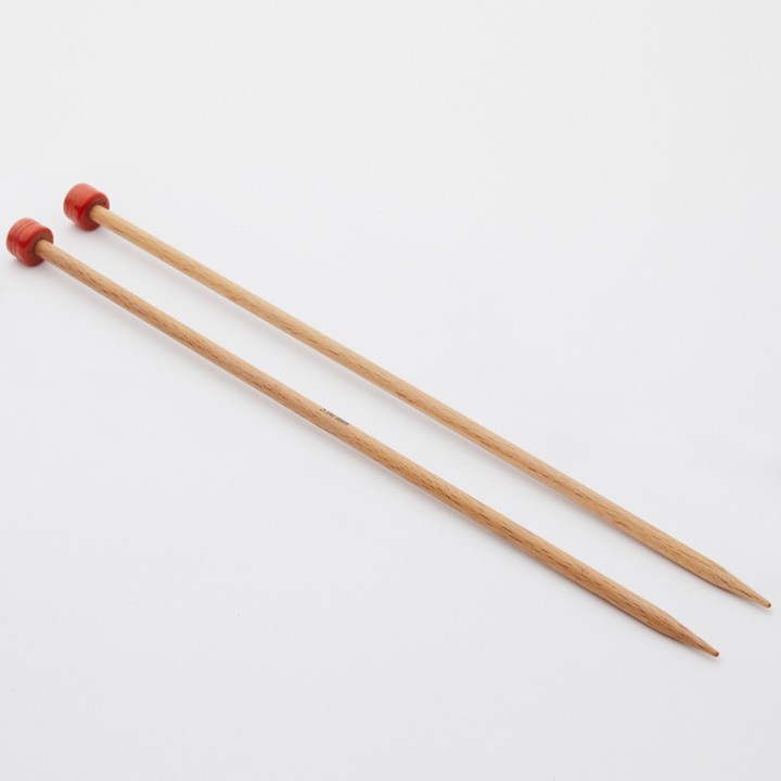 Agujas de punto de madera basix 35cm
