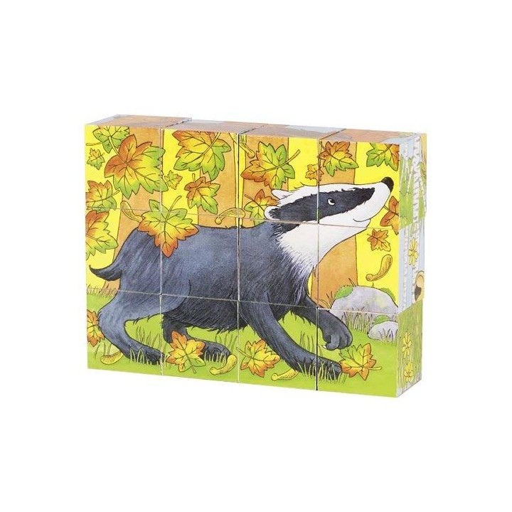 Puzzle de dados animales del bosque