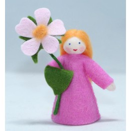 Niña flor rosa silvestre
