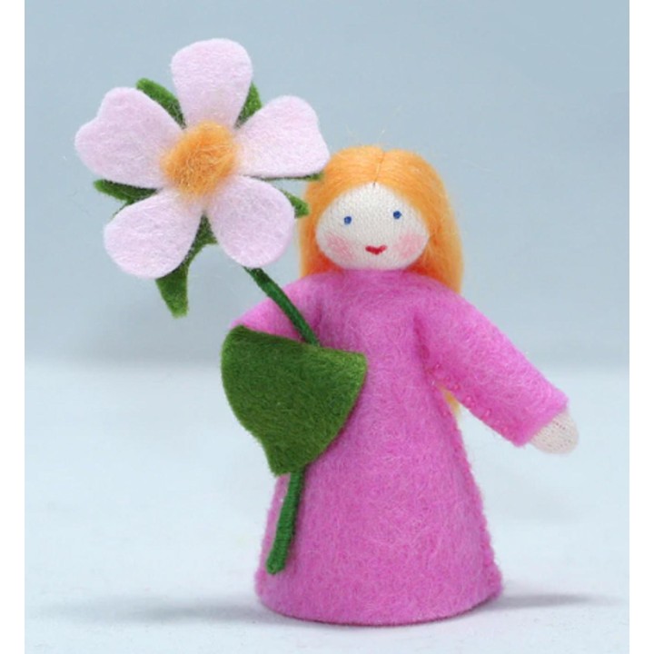 Niña flor rosa silvestre