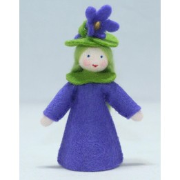 niña flor violetas