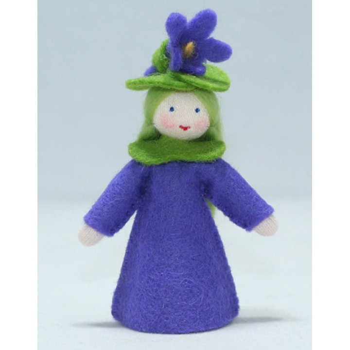 niña flor violetas