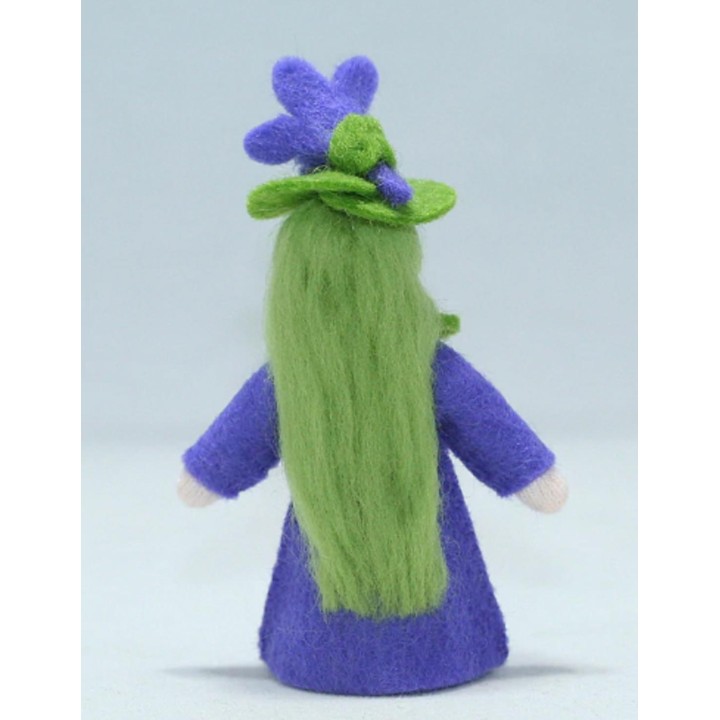 niña flor violetas