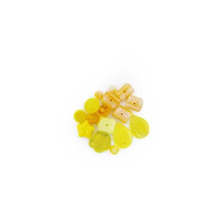 Cuentas de cristal amarillas