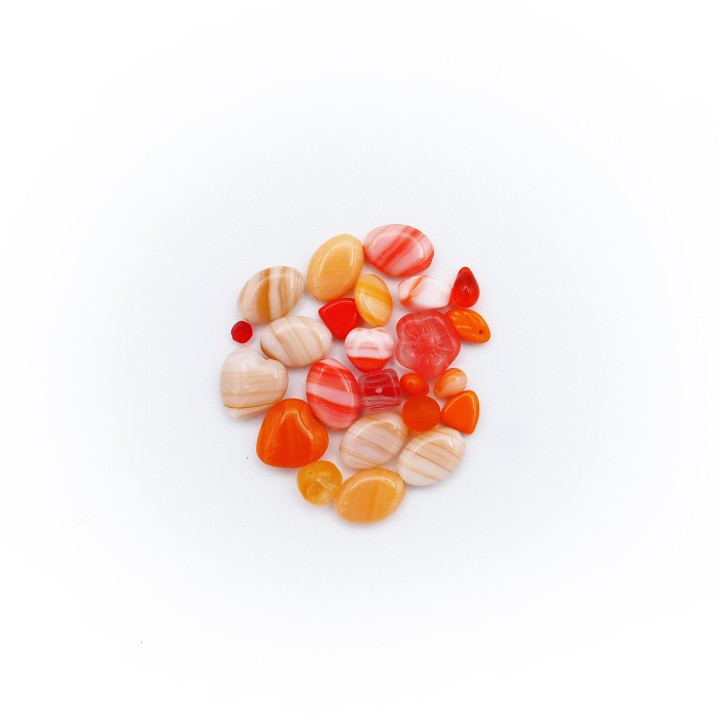 Cuentas de cristal naranjas