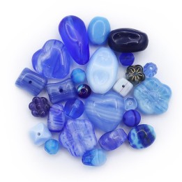 Cuentas de cristal azul