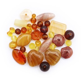 Cuentas de cristal marrones