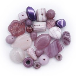 Cuentas de cristal violeta