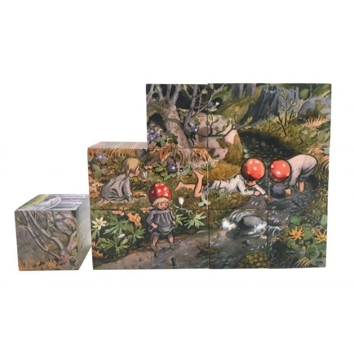 Puzzle cubos Los niños del bosque