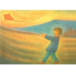 Postal Volar la cometa
