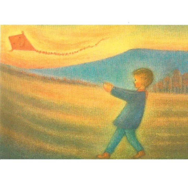 Postal Volar la cometa