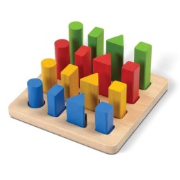 Tablero con clavijas geométricas Plantoys