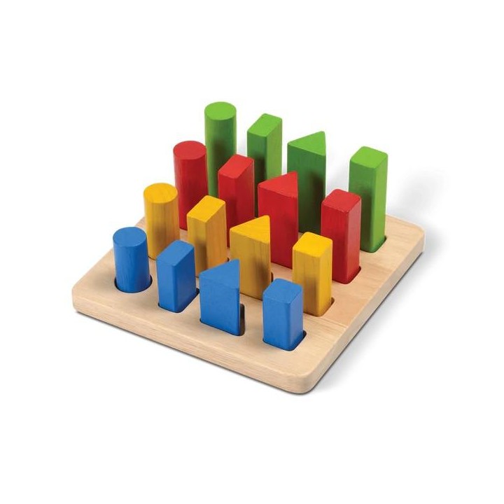 Tablero con clavijas geométricas Plantoys