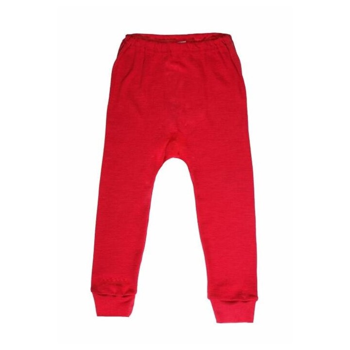 Pantalón interior lana/seda rojo