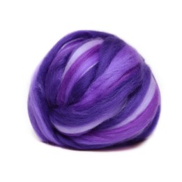 Lana cardad en cinta multicolor - lilas y violetas