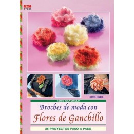 Broches de moda con flores de ganchillo