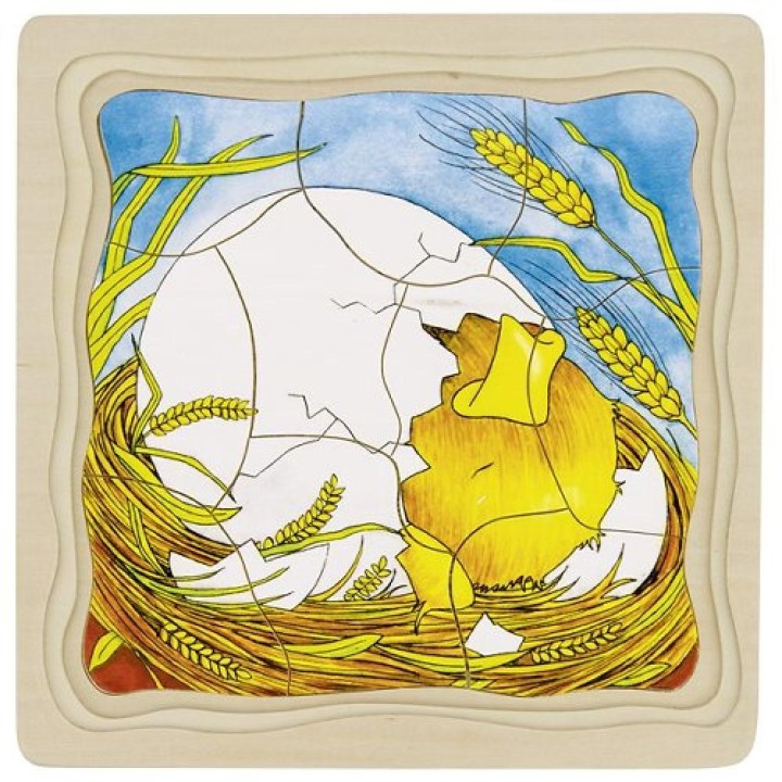 Puzzle cuatro capas Gallina