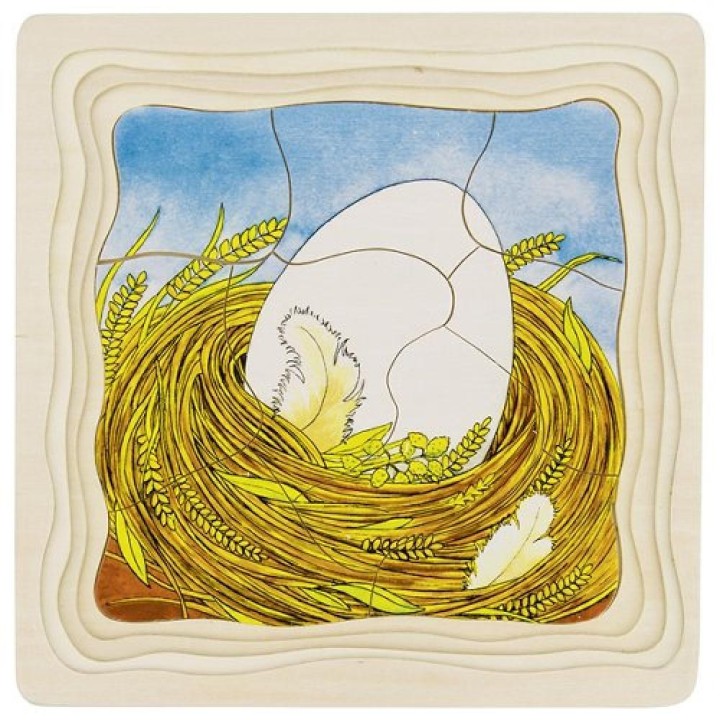 Puzzle cuatro capas Gallina