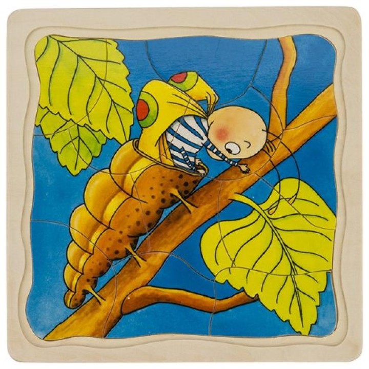 Puzzle cuatro capas Mariposa