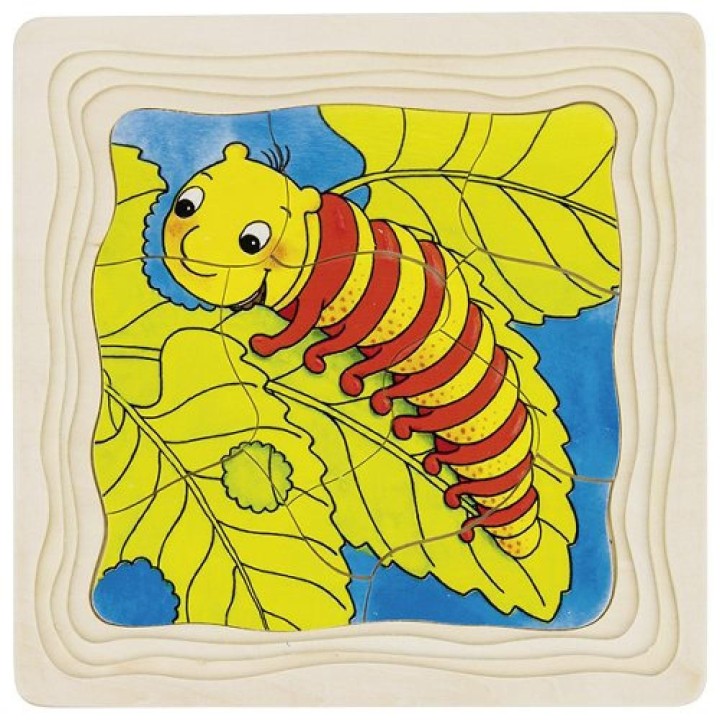 Puzzle cuatro capas Mariposa