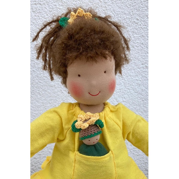 Muñeca Waldorf  niño seta