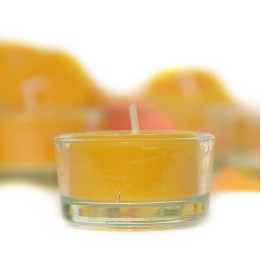 Portavela cristal con vela de té
