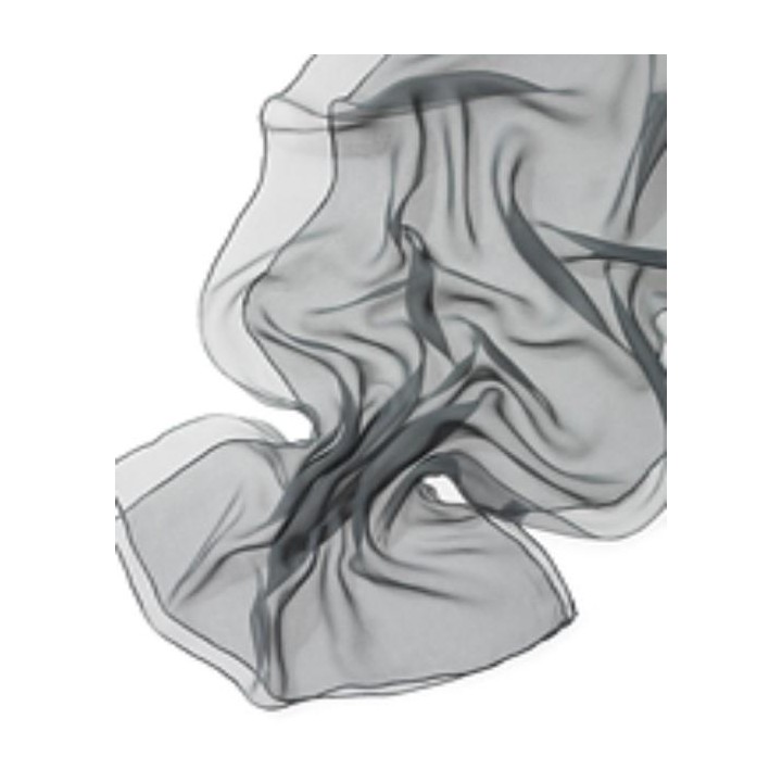 Chal de seda chiffon - antracita