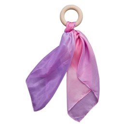 Mordedor de madera y seda Rosa