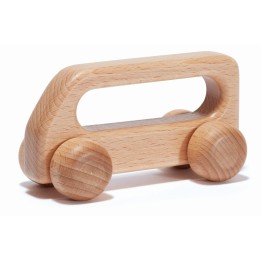 Autobús de madera pequeño natural