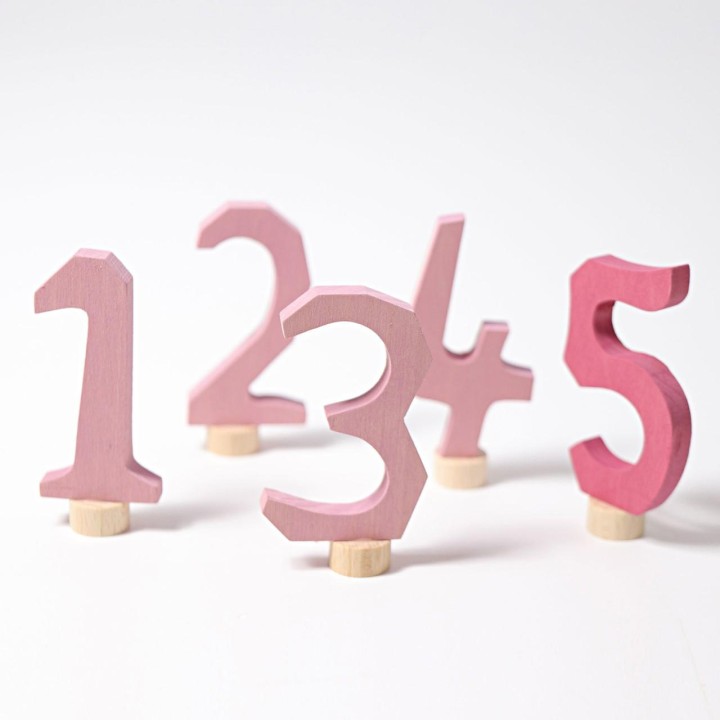 Números de madera decorativo de 1 a 5