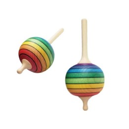 Peonza de madera Lolly arcoiris