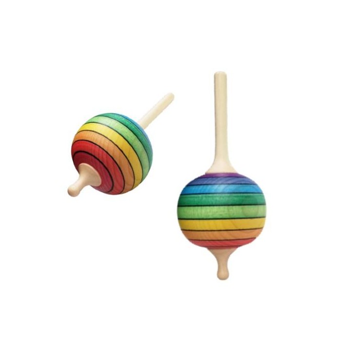 Peonza de madera Lolly arcoiris