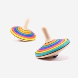 Peonza de madera Sprint a rayas