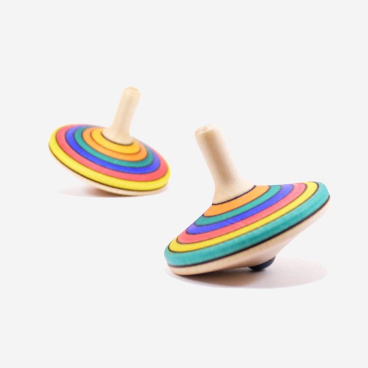 Peonza de madera Sprint a rayas