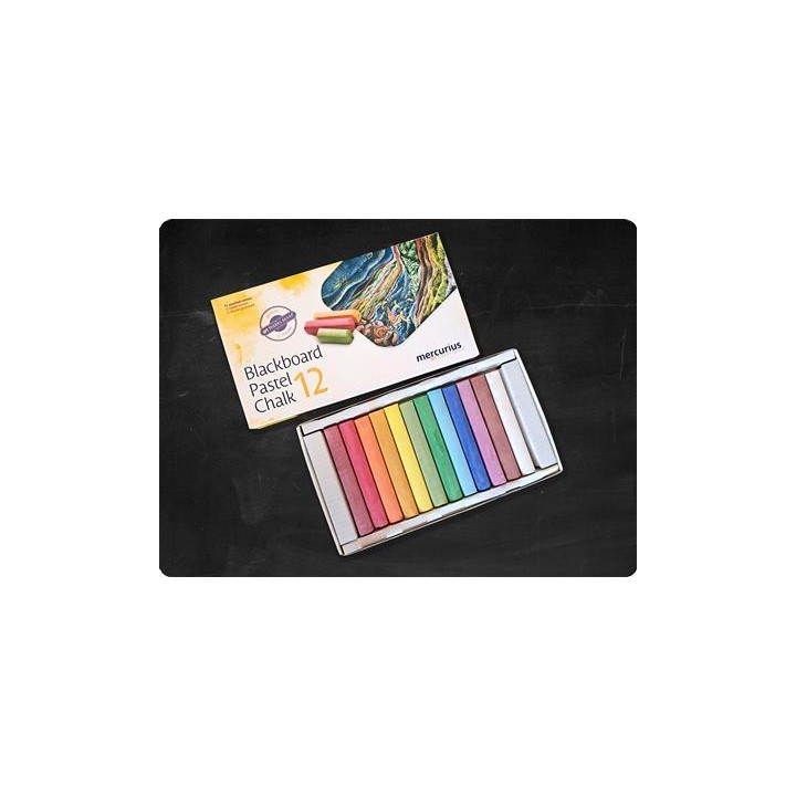 Tiza para pizarra 12 colores