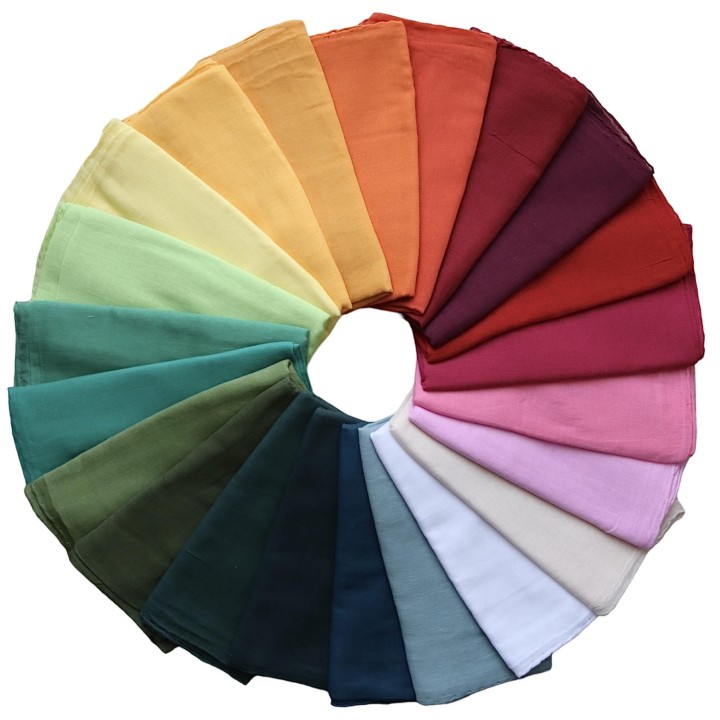Pañuelos grandes de algodón orgánico colores vivos