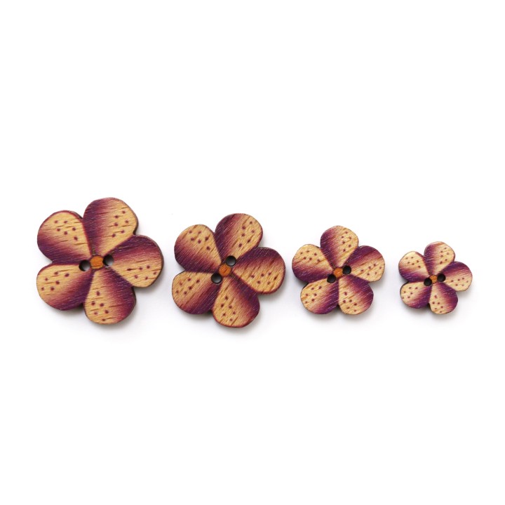 Boton de madera Flor