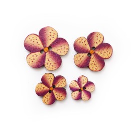 Boton de madera Flor