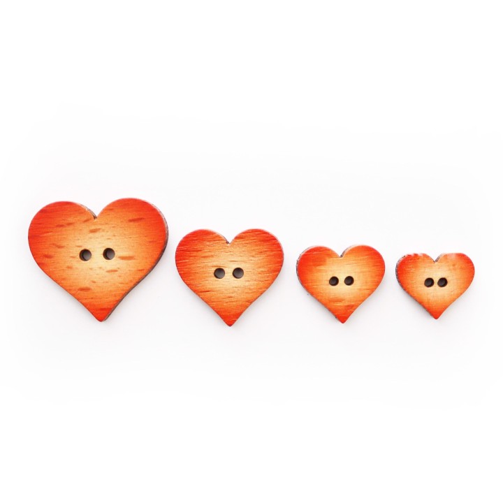 Boton de madera Corazón